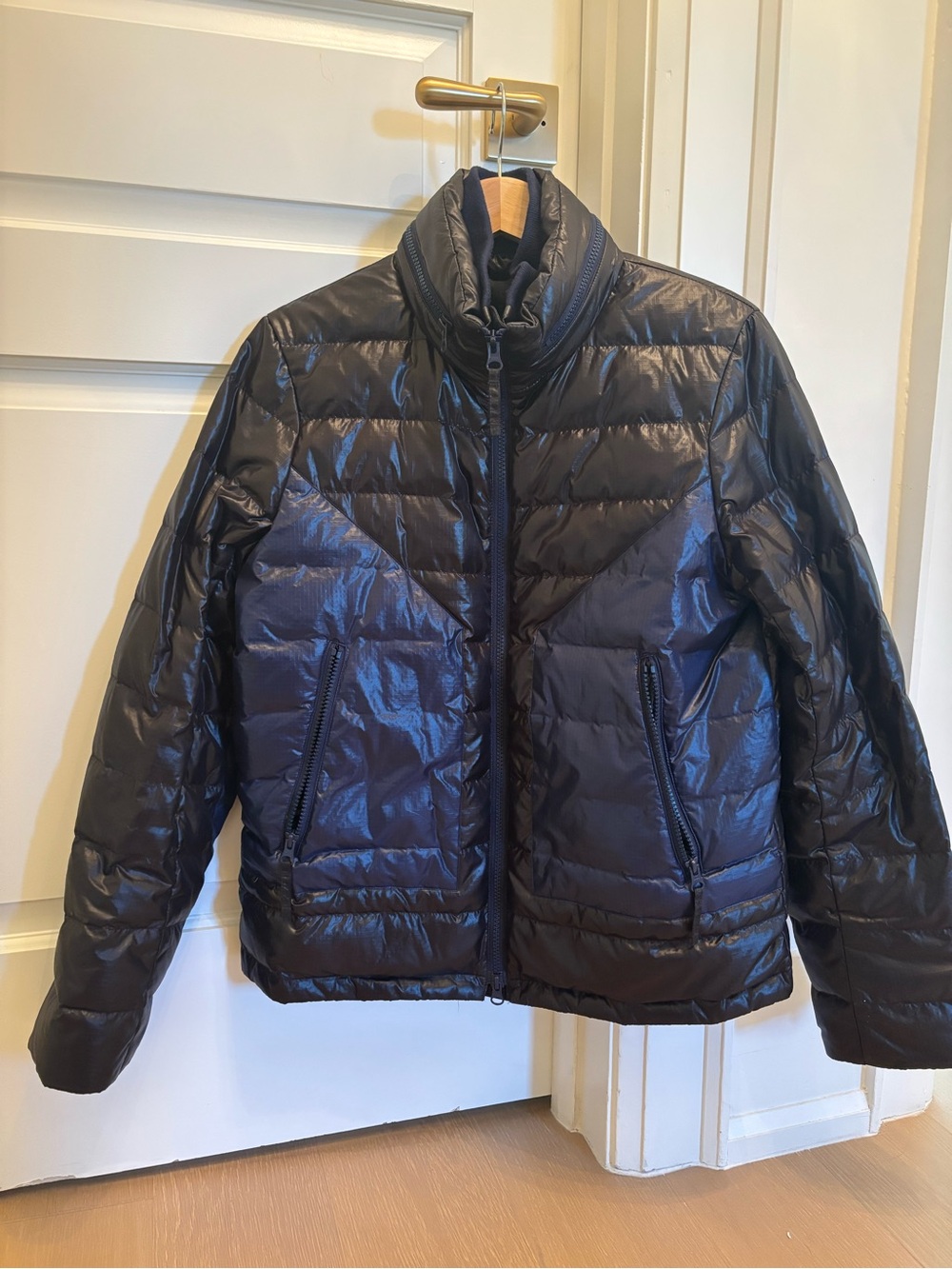 J. Crew Women’s Quilted Puffer Jacket in Navy